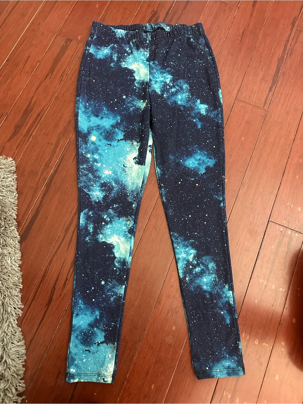 NWOT Vintage Hot Topic Blackheart Blue Galaxy Cosmic Leggings L